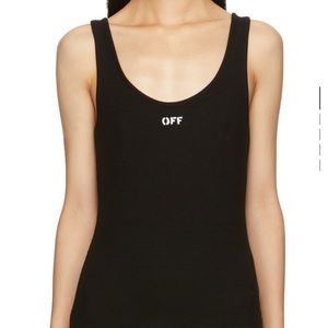 OFF WHITE Black Logo Tank Top